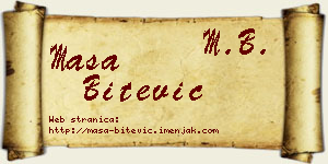 Maša Bitević vizit kartica